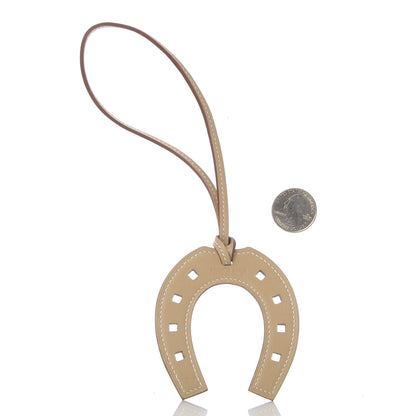 Hermes Swift Paddock Horseshoe Bag Charm Beige 2 of 4