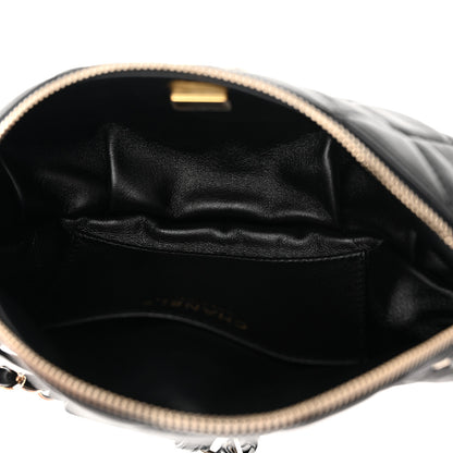 Chanel Lambskin Quilted Waist Bag Fanny Pack Black 5 of 11