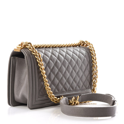 Chanel Caviar Quilted Medium Boy Flap Grey 2 of 12