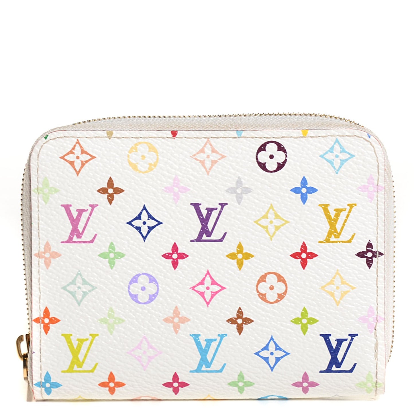 Monogram Multicolor Zippy Coin Purse White