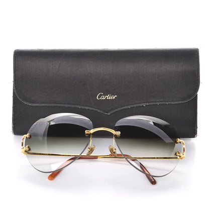 Cartier Metal C Decor 140 Round Sunglasses Gold Brown 7 of 7