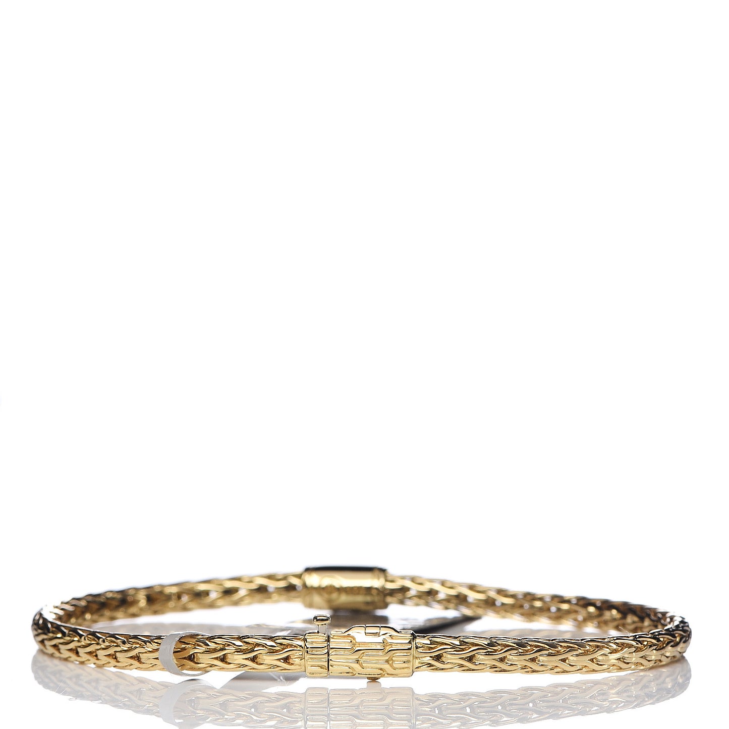 18K Yellow Gold Diamond 3.5mm Classic Chain Bracelet