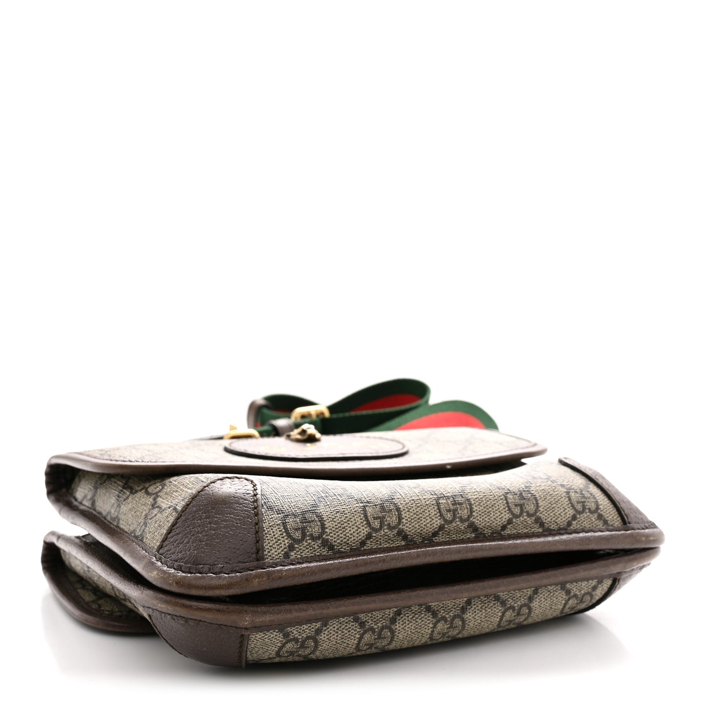GG Supreme Monogram Web Small Neo Vintage Double Flap Messenger Bag Beige New Acero