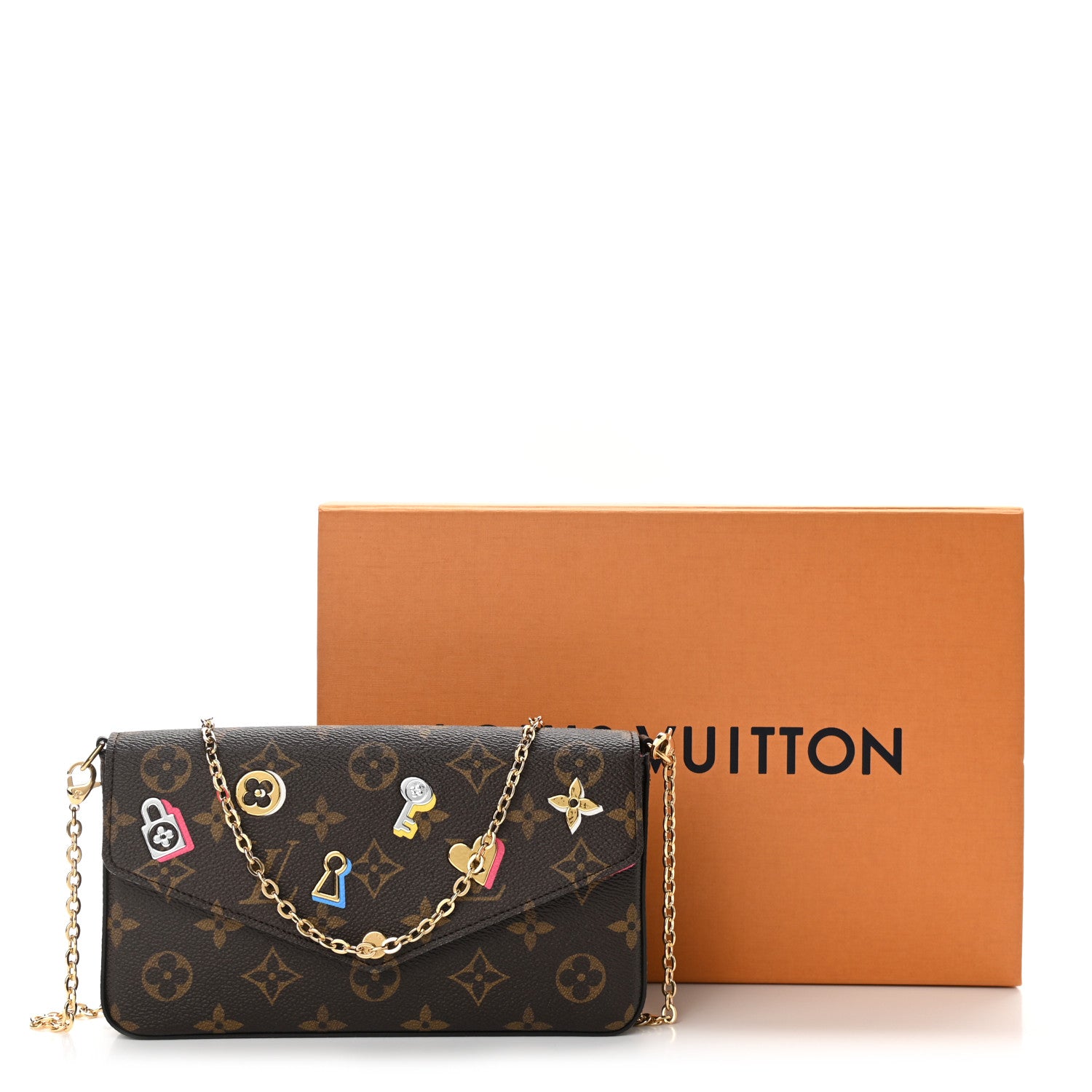 Louis Vuitton Monogram LV Love Lock Pochette Felicie Chain Wallet 11 of 11