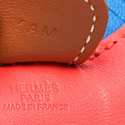 Hermes Milo Lambskin Grigri Rodeo Horse Bag Charm PM Rose Texas Bleu Zanzibar Gold 3 of 3