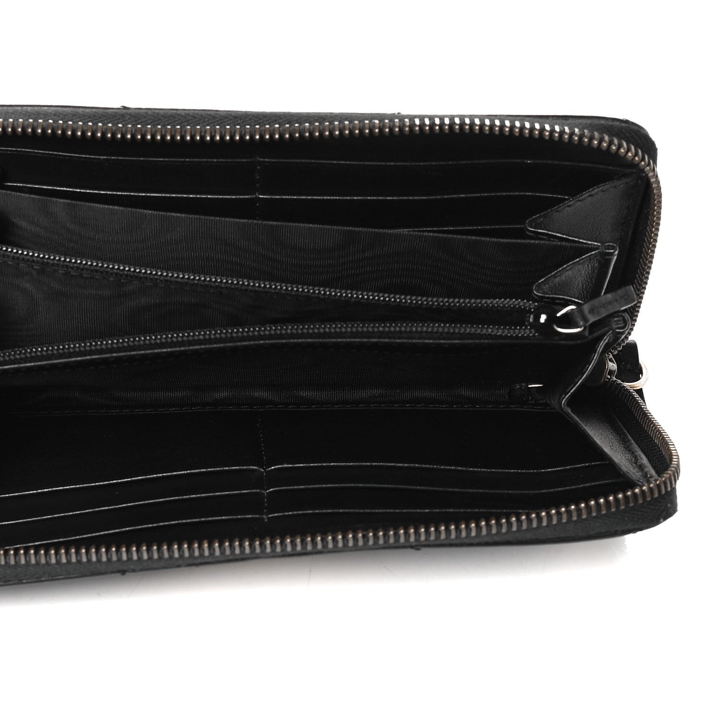 Calfskin Matelasse GG Marmont Zip Around Wallet Black
