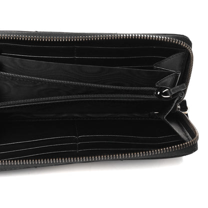 Gucci Calfskin Matelasse GG Marmont Zip Around Wallet Black 5 of 12