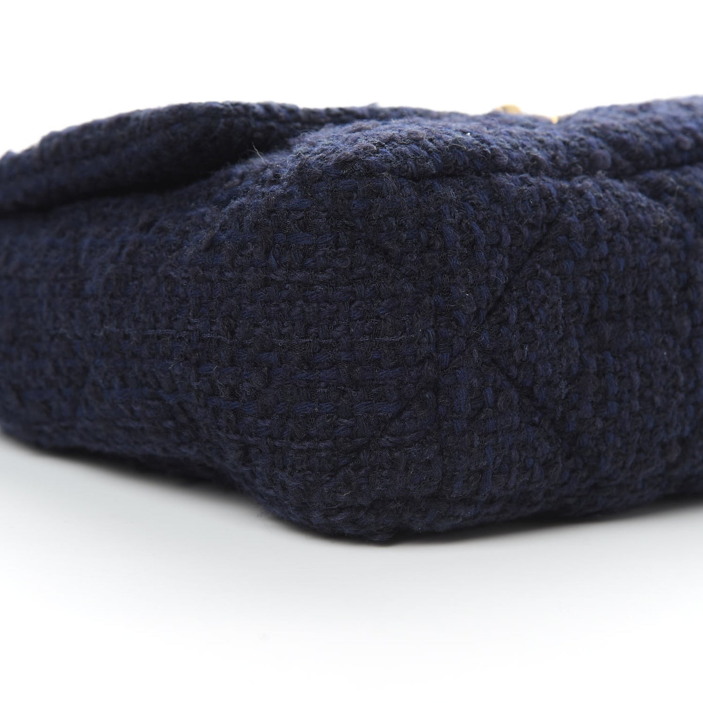 Tweed Quilted Large 19 Flap Navy Blue