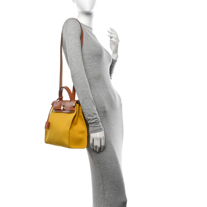 Hermes Vache Hunter Toile Herbag Zip 31 PM Lime Naturel 2 of 13