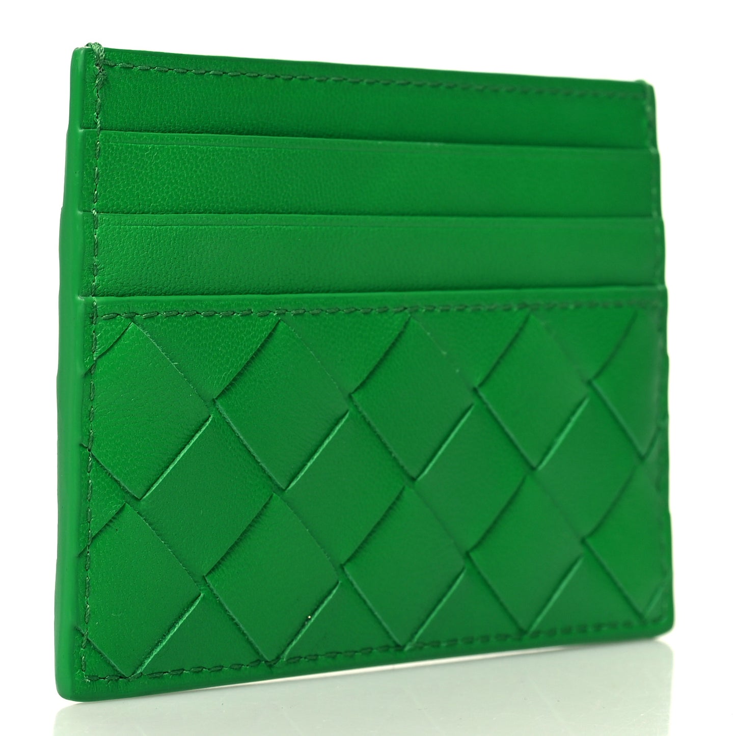 Nappa Intrecciato Card Holder Parakeet