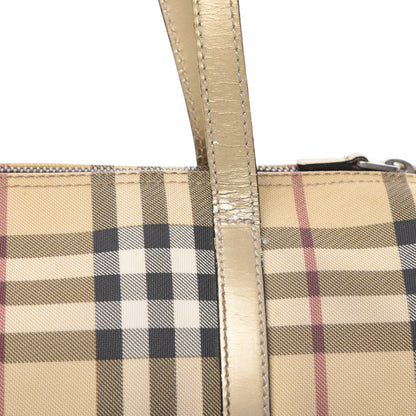 Burberry House Check London Satchel Gold 13 of 15