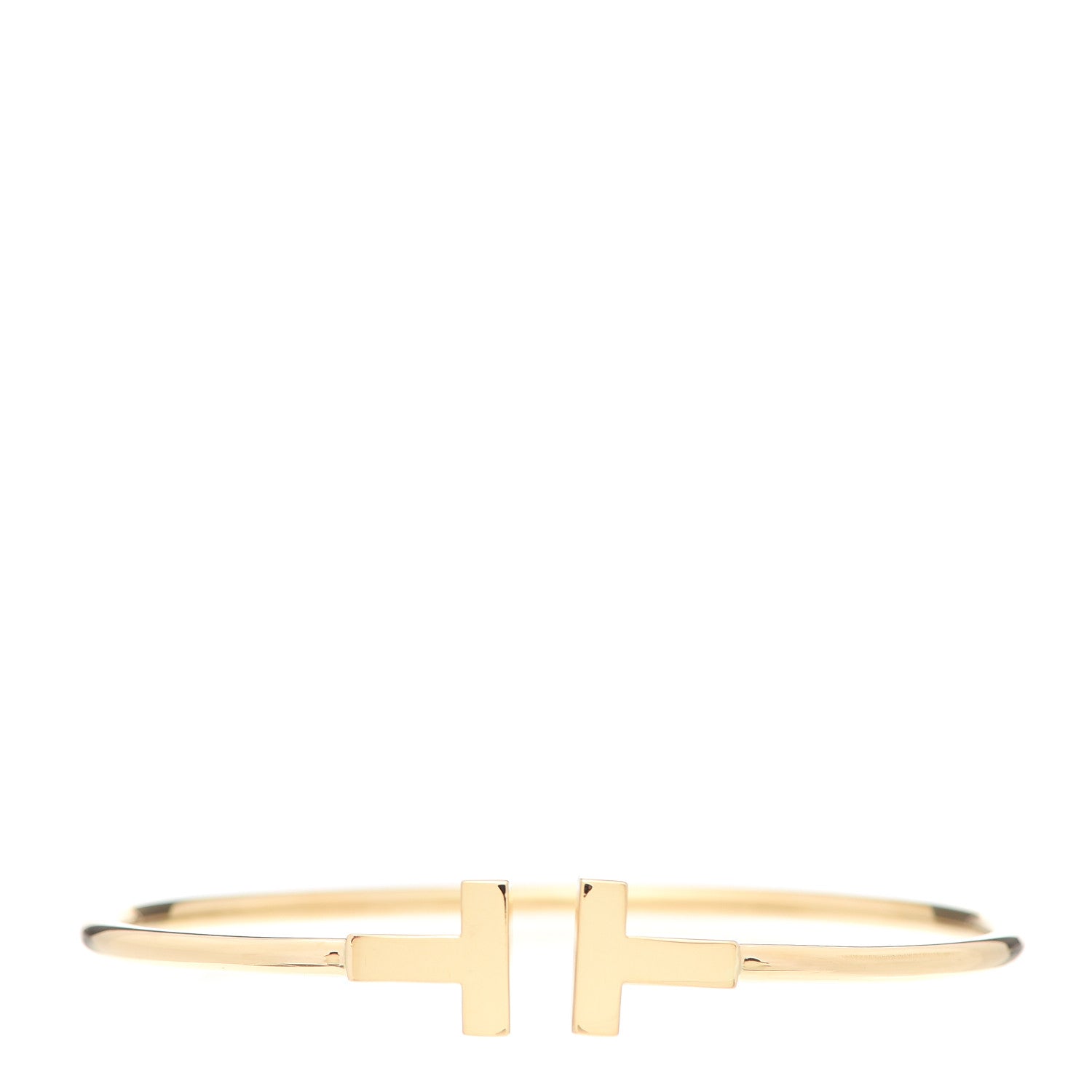 Tiffany 18K Yellow Gold T Wire Bracelet 1 of 5
