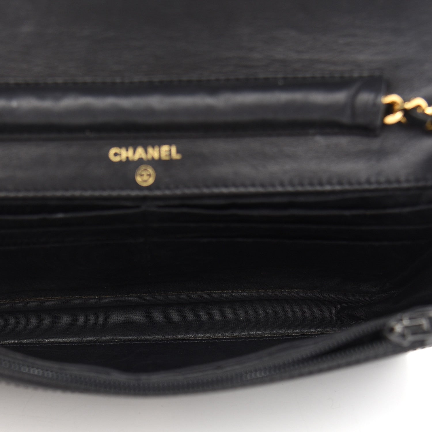 Chanel Patent Timeless CC Wallet On Chain WOC Black 5 of 11