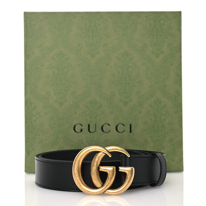Gucci Plutone Calfskin Double G 30mm Belt 80 32 Black 7 of 7