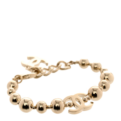 Chanel Metal Beaded CC Bracelet Gold 1 of 4