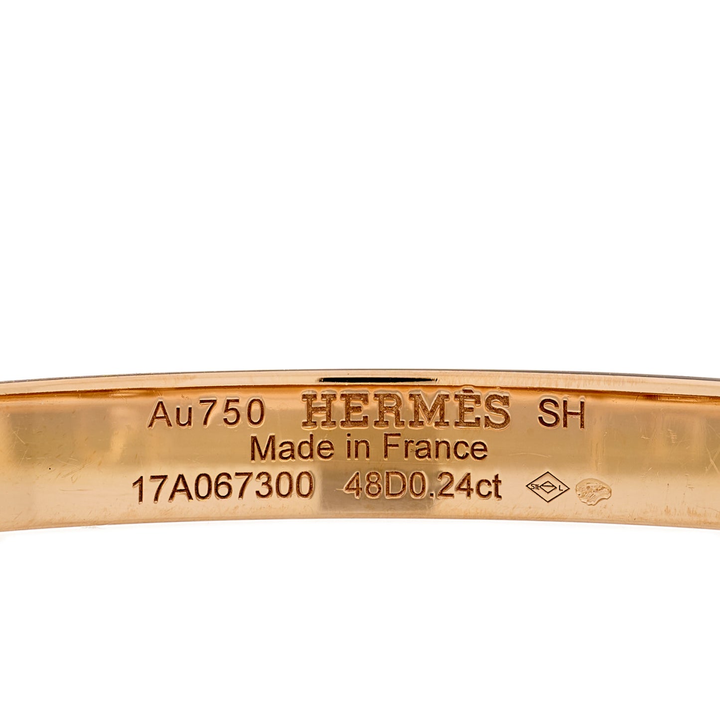 18K Rose Gold Diamond PM Collier De Chien Bracelet SH