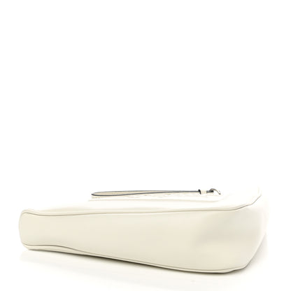 Prada Grace Lux Triangle Logo Embossed Triangle Wristlet Pouch White 4 of 7