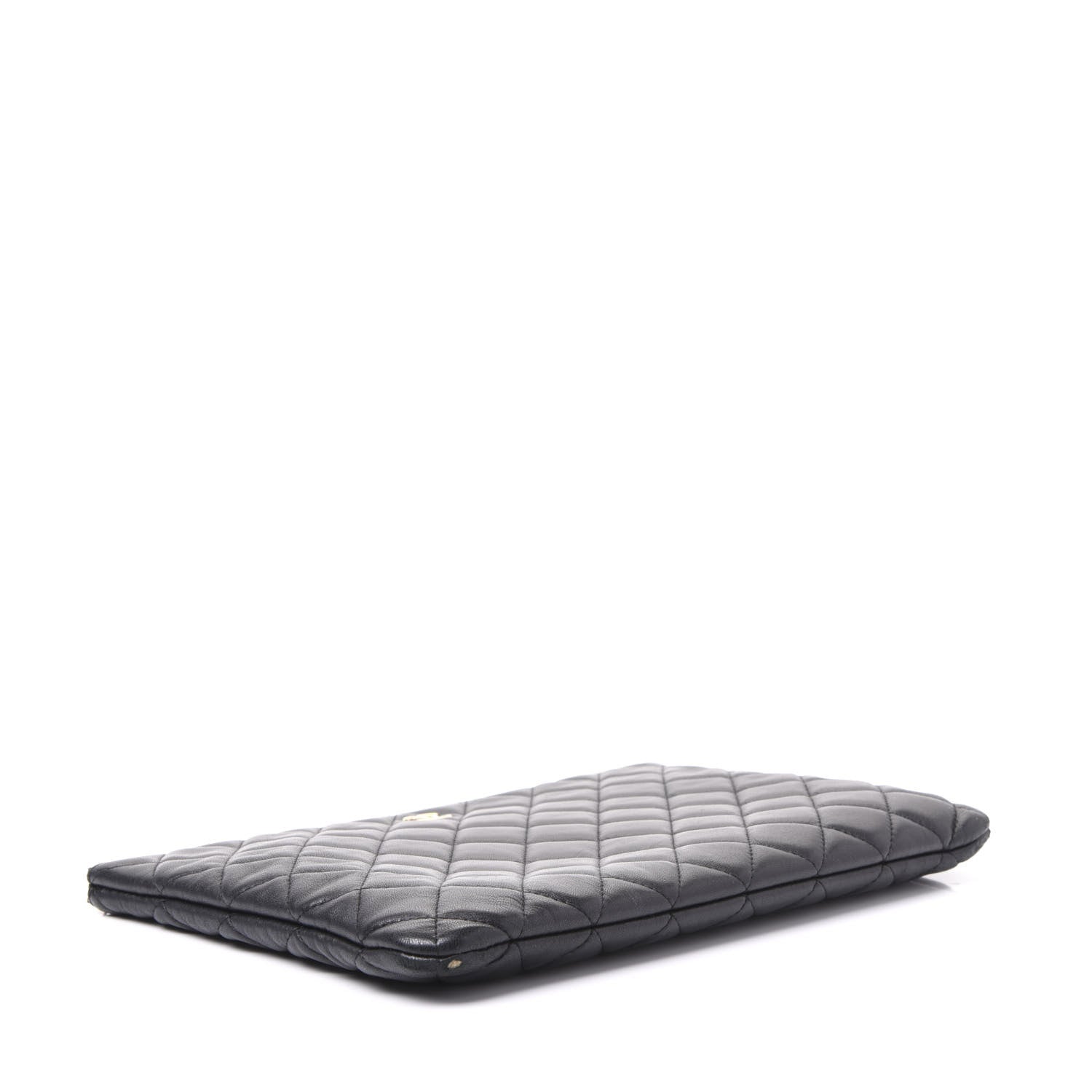 Chanel Lambskin Quilted Medium Cosmetic Case Black 3 of 9