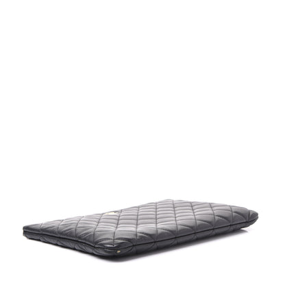 Chanel Lambskin Quilted Medium Cosmetic Case Black 3 of 9