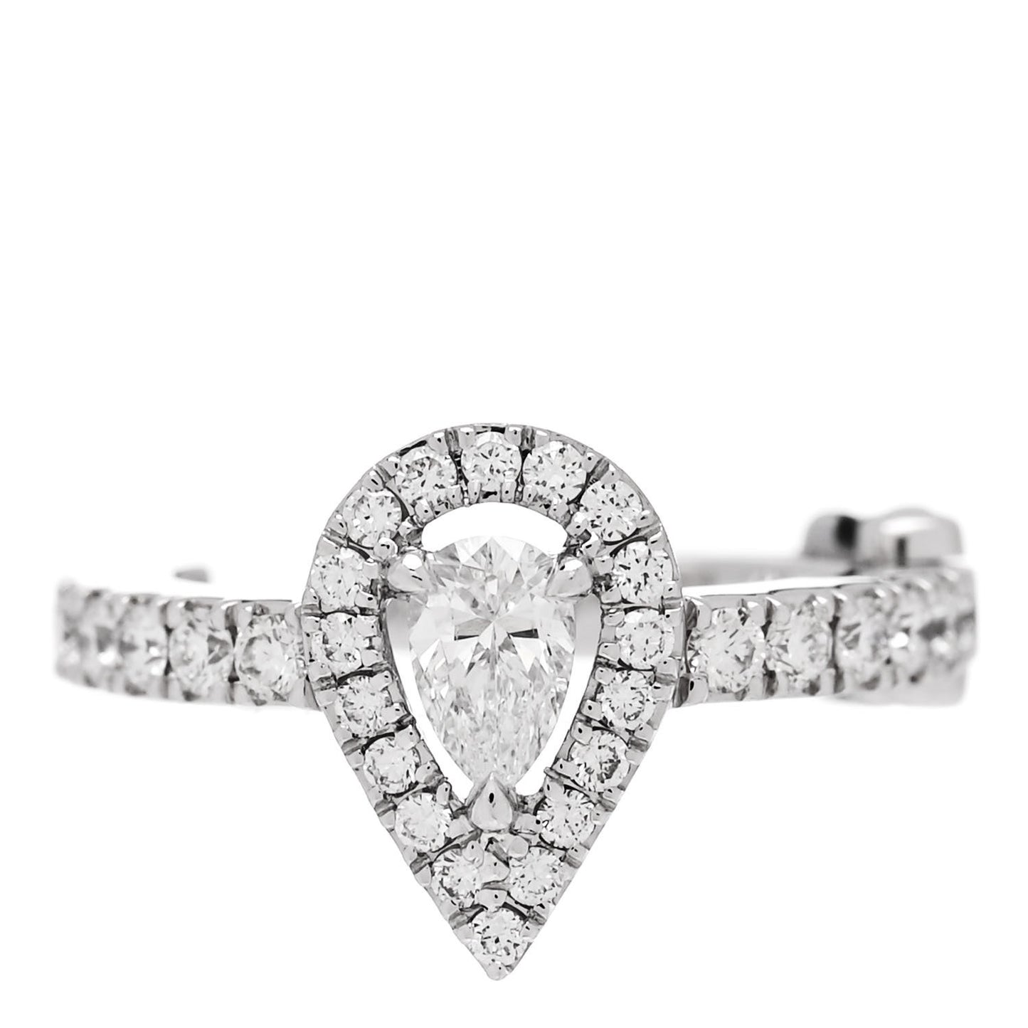 18K White Gold Diamond My Twin Mono Middle Pear Clip Earring