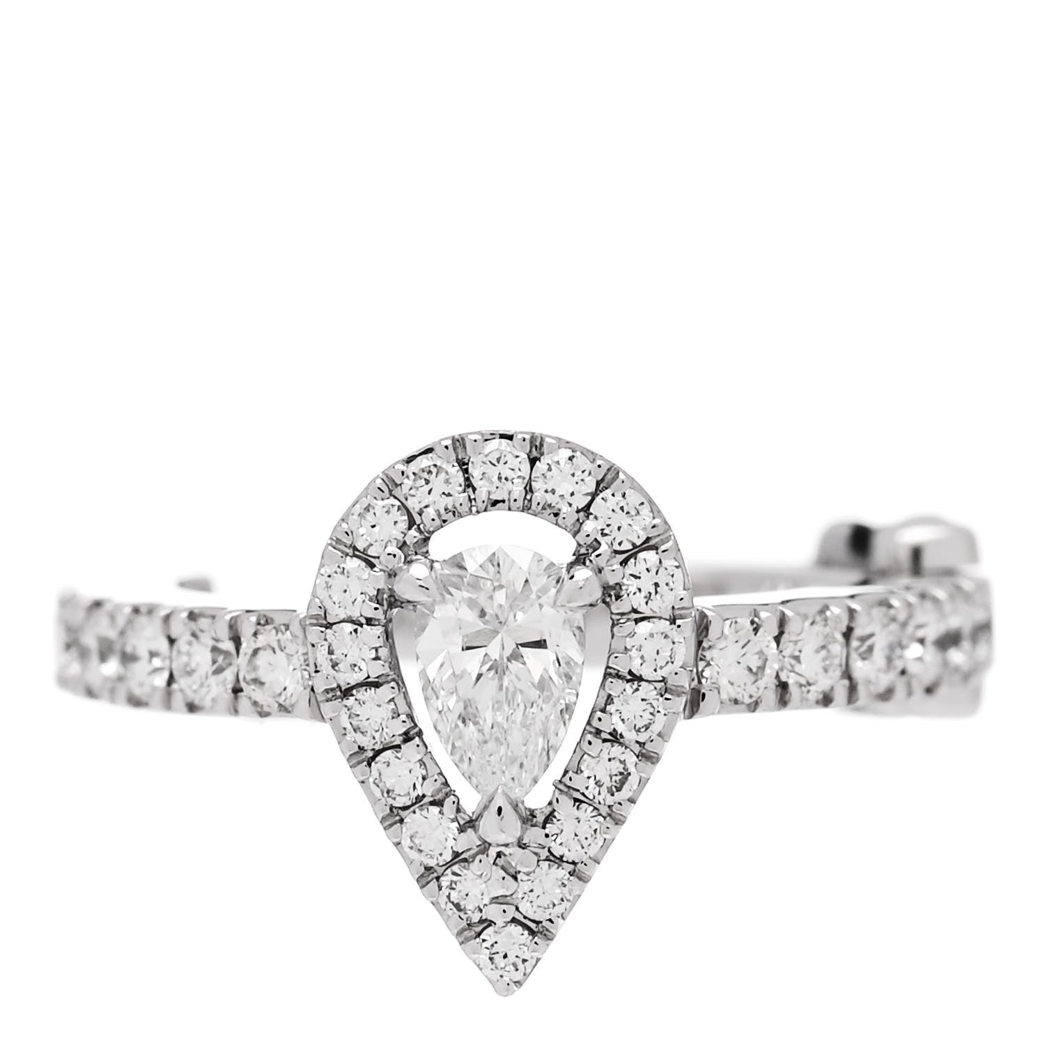 Messika 18K White Gold Diamond My Twin Mono Middle Pear Clip Earring 1 of 4