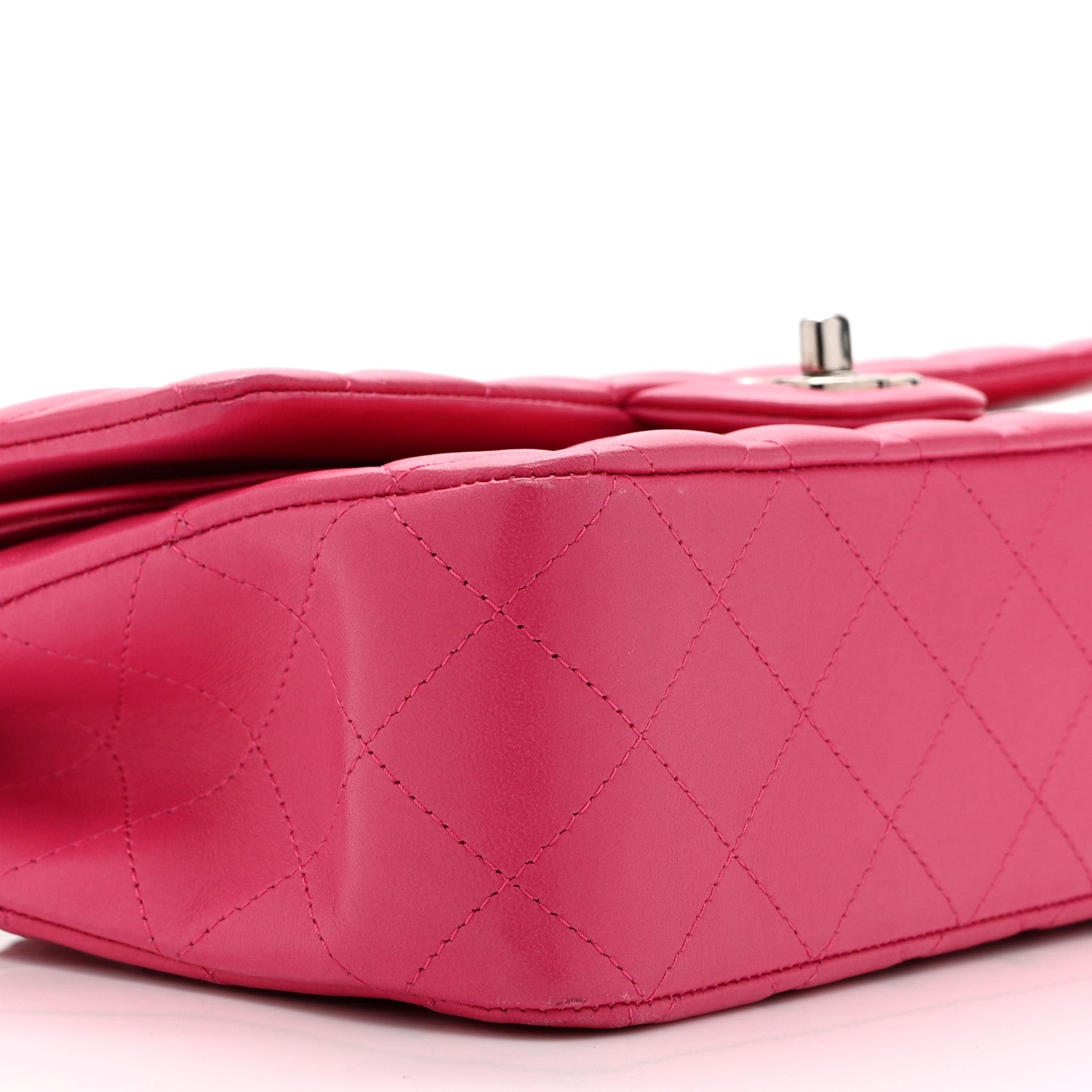 Chanel Lambskin Quilted Medium Double Flap Pink 9 of 11