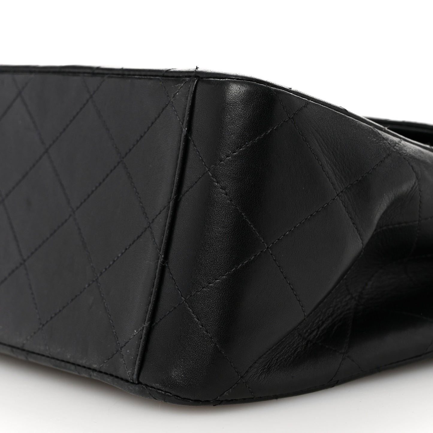 Lambskin Quilted XL Jumbo Single Flap Black