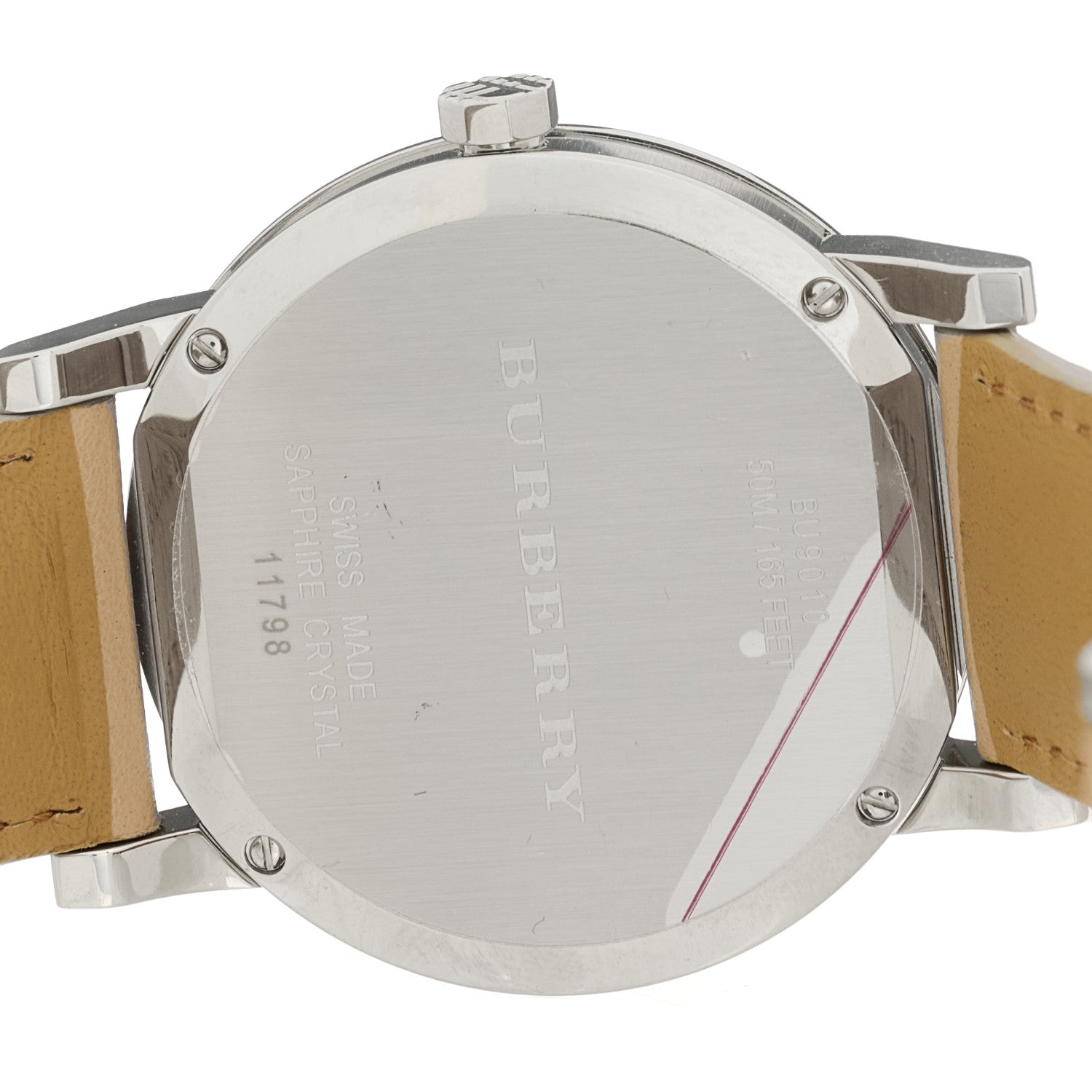 Burberry Stainless Steel Calfskin 38mm Heritage Quartz Watch Champagne BU9010 4 of 4