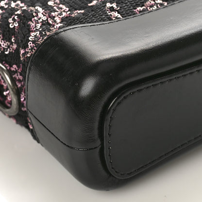 Chanel Sequin Calfskin Small Gabrielle Hobo Black Gold 8 of 9