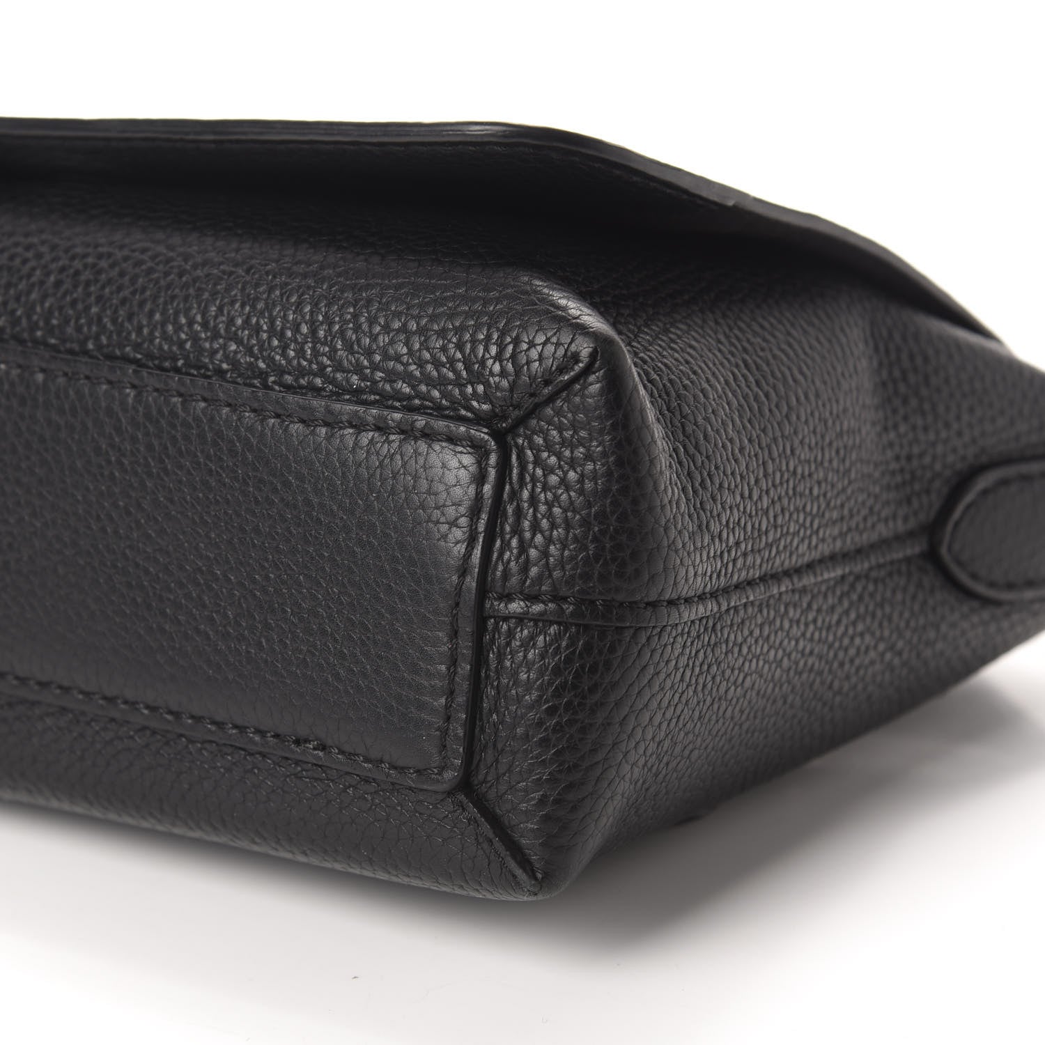 Burberry Grainy Calfskin Embossed Small Messenger Black 7 of 10
