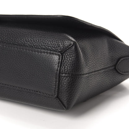 Burberry Grainy Calfskin Embossed Small Messenger Black 7 of 10