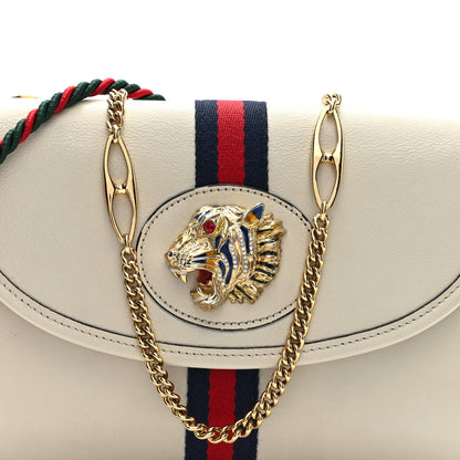 Gucci Textured Calfskin Web Small Rajah Slim Flap Shoulder Bag Mystic White 8 of 11