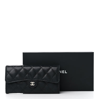 Chanel Caviar Quilted Large Gusset Flap Wallet Black 18 of 18