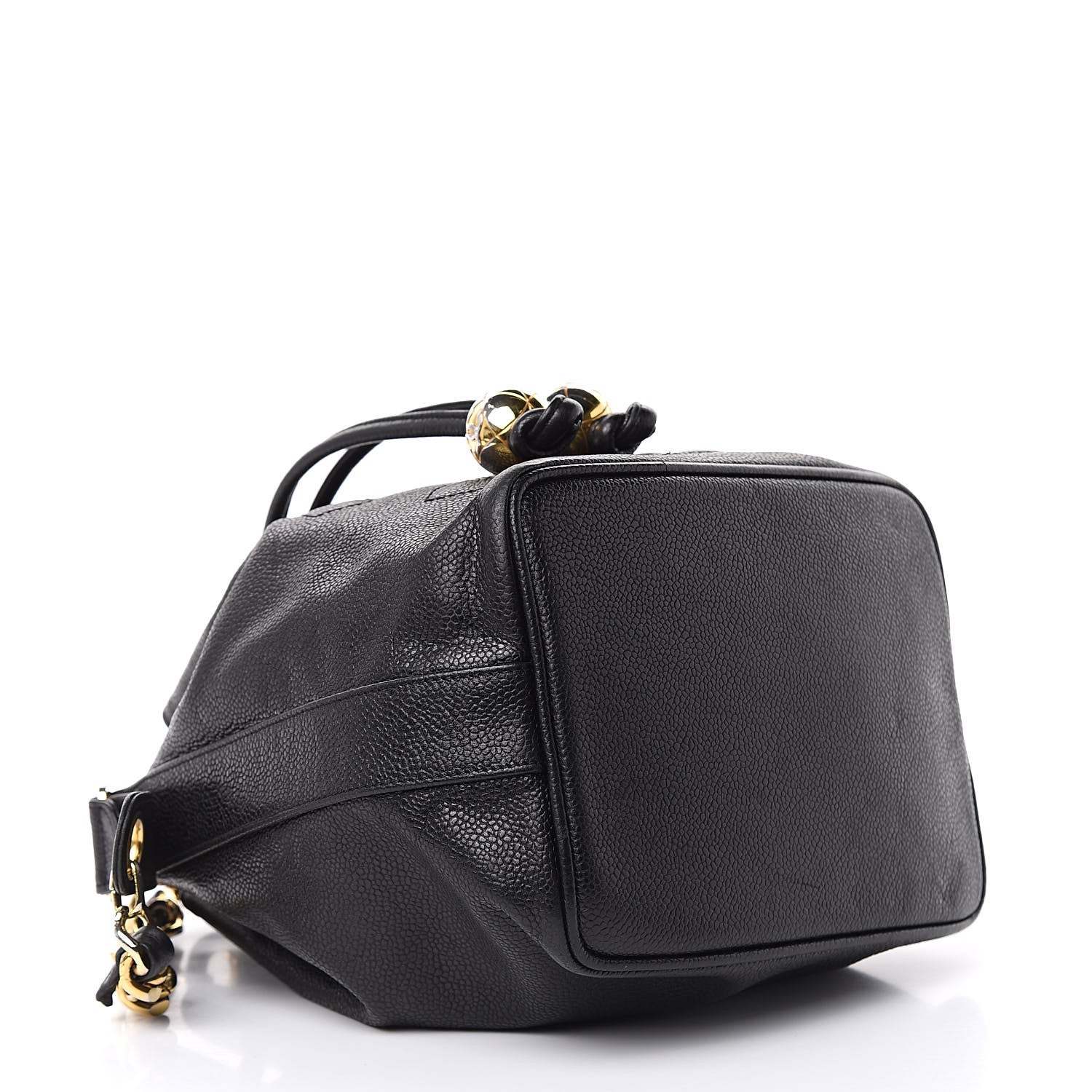 Chanel Caviar CC Drawstring Shoulder Bag Black 4 of 13