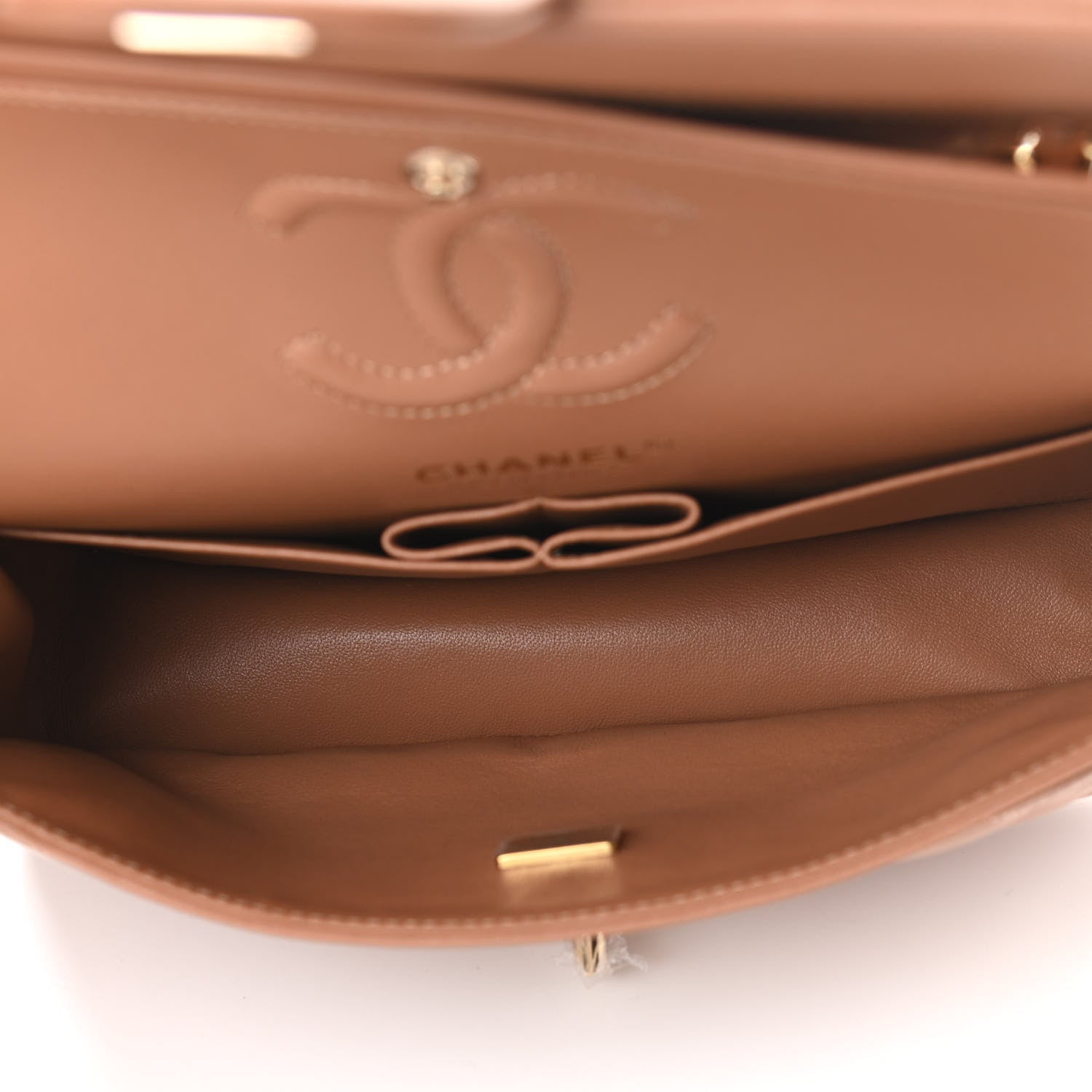 Chanel Lambskin Quilted Small Double Flap Brown 5 of 11