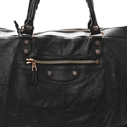 Balenciaga Agneau Giant 12 Rose Gold Hardware Weekender Officier 9 of 11