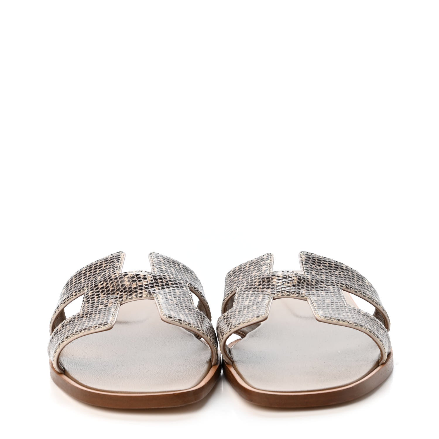 Hermes Lizard Oran Sandals 38 Ombre 2 of 4