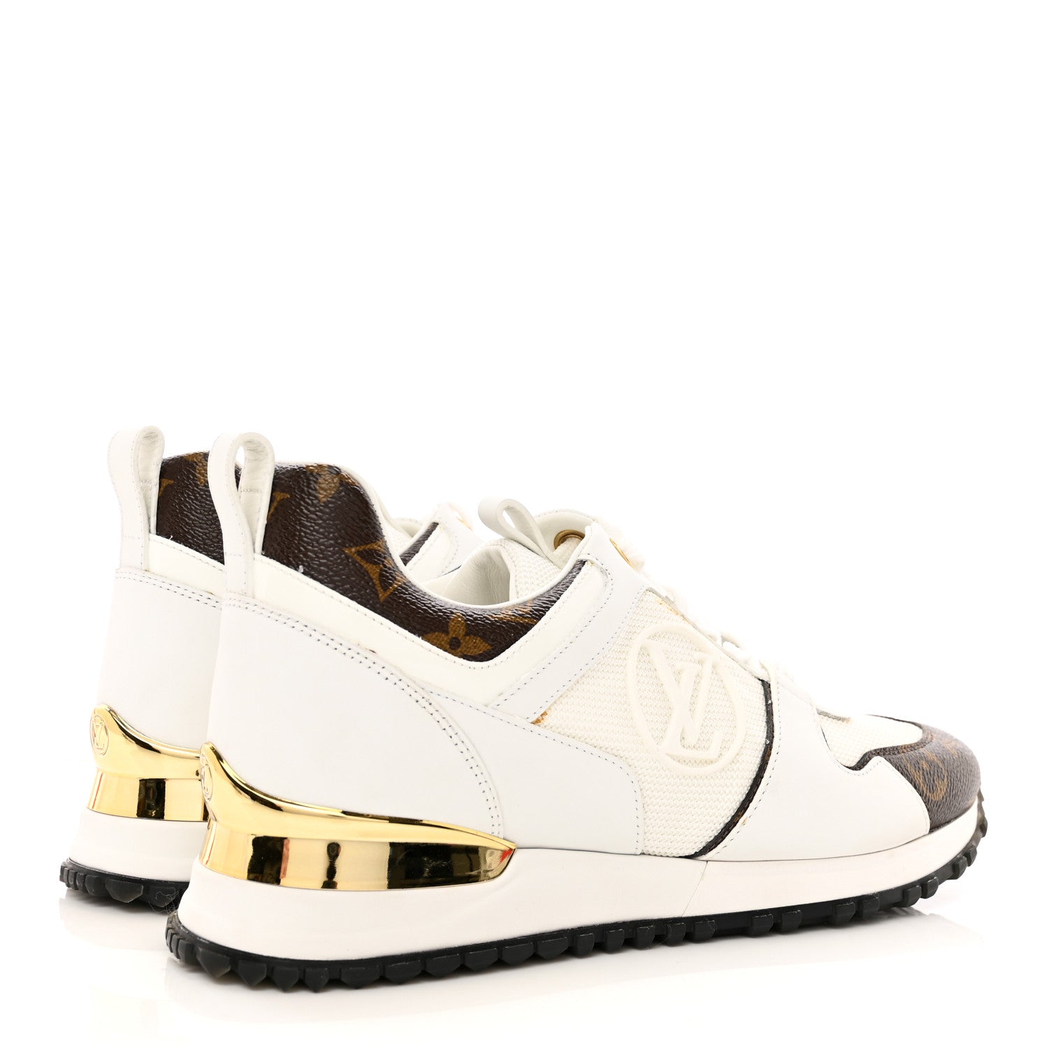 Louis Vuitton Calfskin Monogram Run Away Sneakers 37.5 White 5 of 17