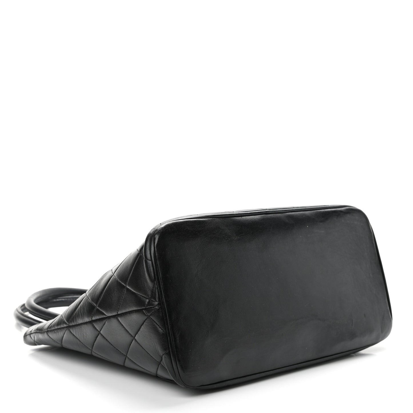 Lambskin Quilted Medallion Tote Black
