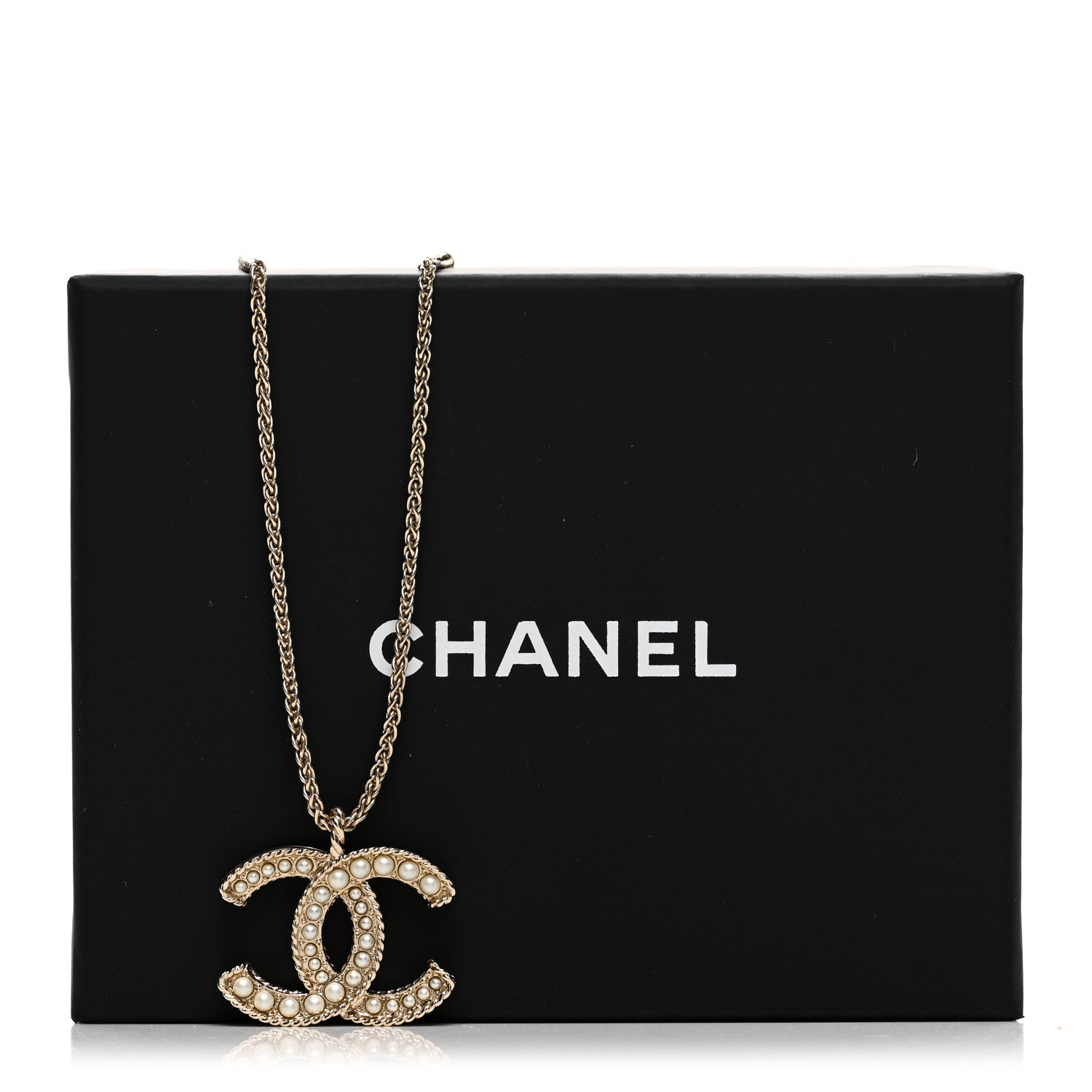 Chanel Pearl CC Pendant Necklace Gold 6 of 6