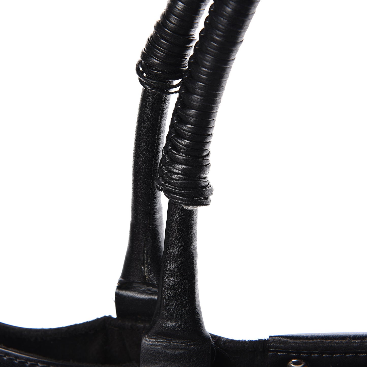 Calfskin Large Antigona Whipstitch Handle Tote Black