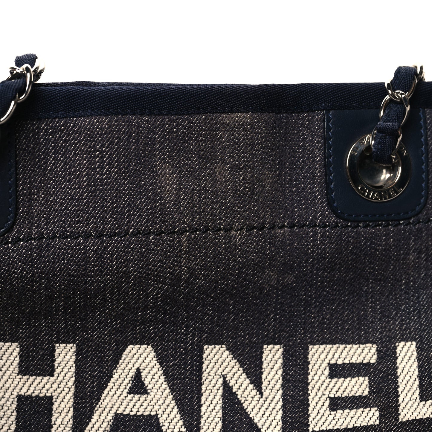 Denim Small Deauville Tote Dark Blue