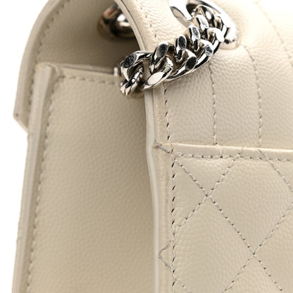 Saint Laurent Grain De Poudre Large Tri-Quilt Monogram Satchel Porcellana 13 of 13