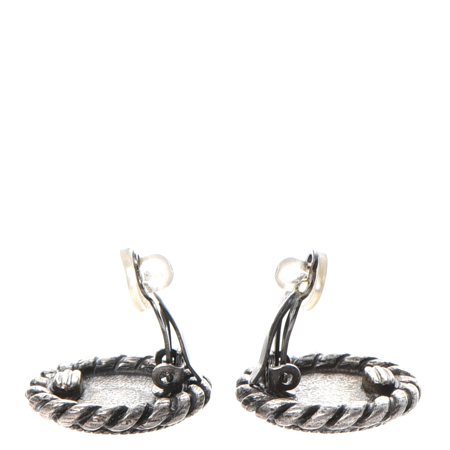 Ruthenium CC Clip On Earrings