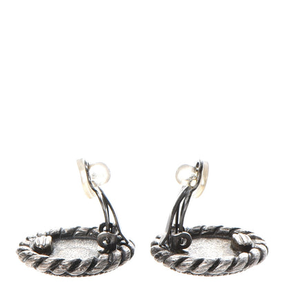 Chanel Ruthenium CC Clip On Earrings 3 of 4