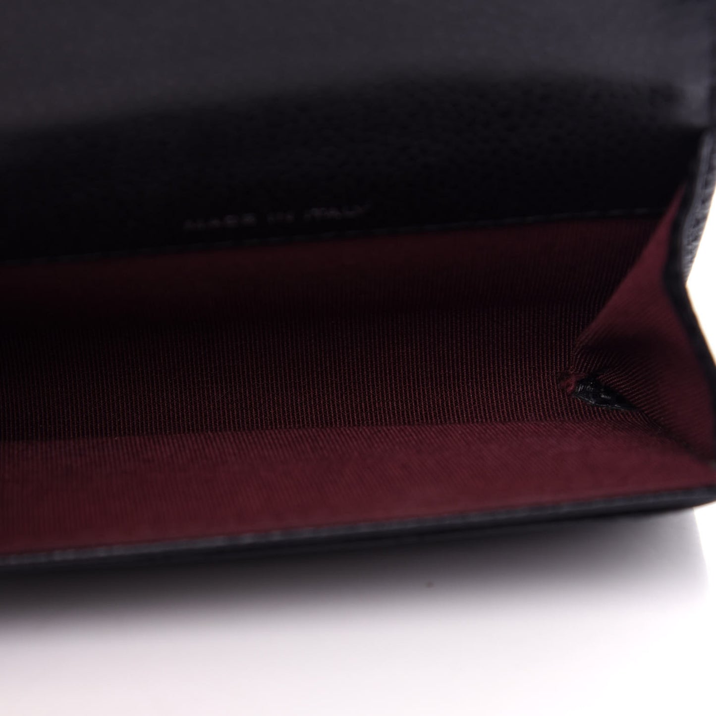 Caviar Quilted Flap Card Holder Black
