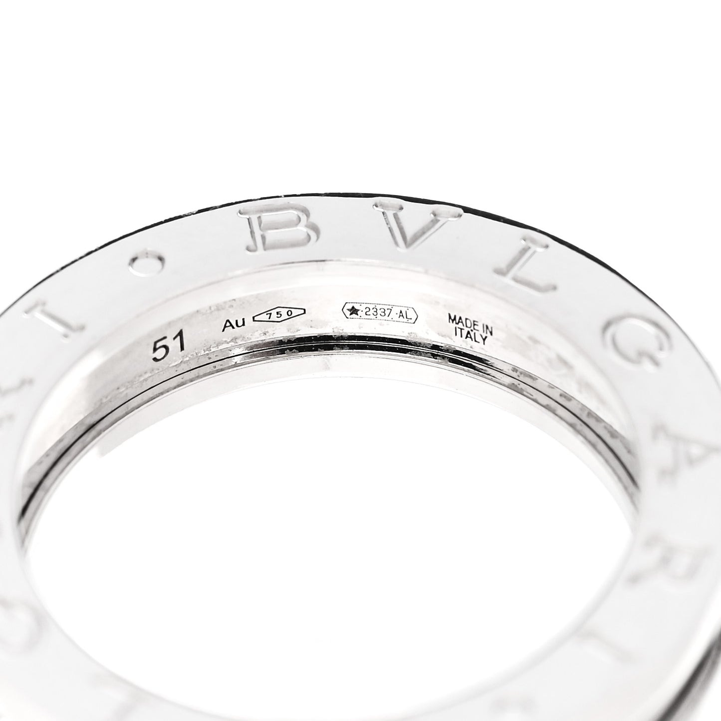 18K White Gold B.Zero1 One-Band Ring 51 5.75