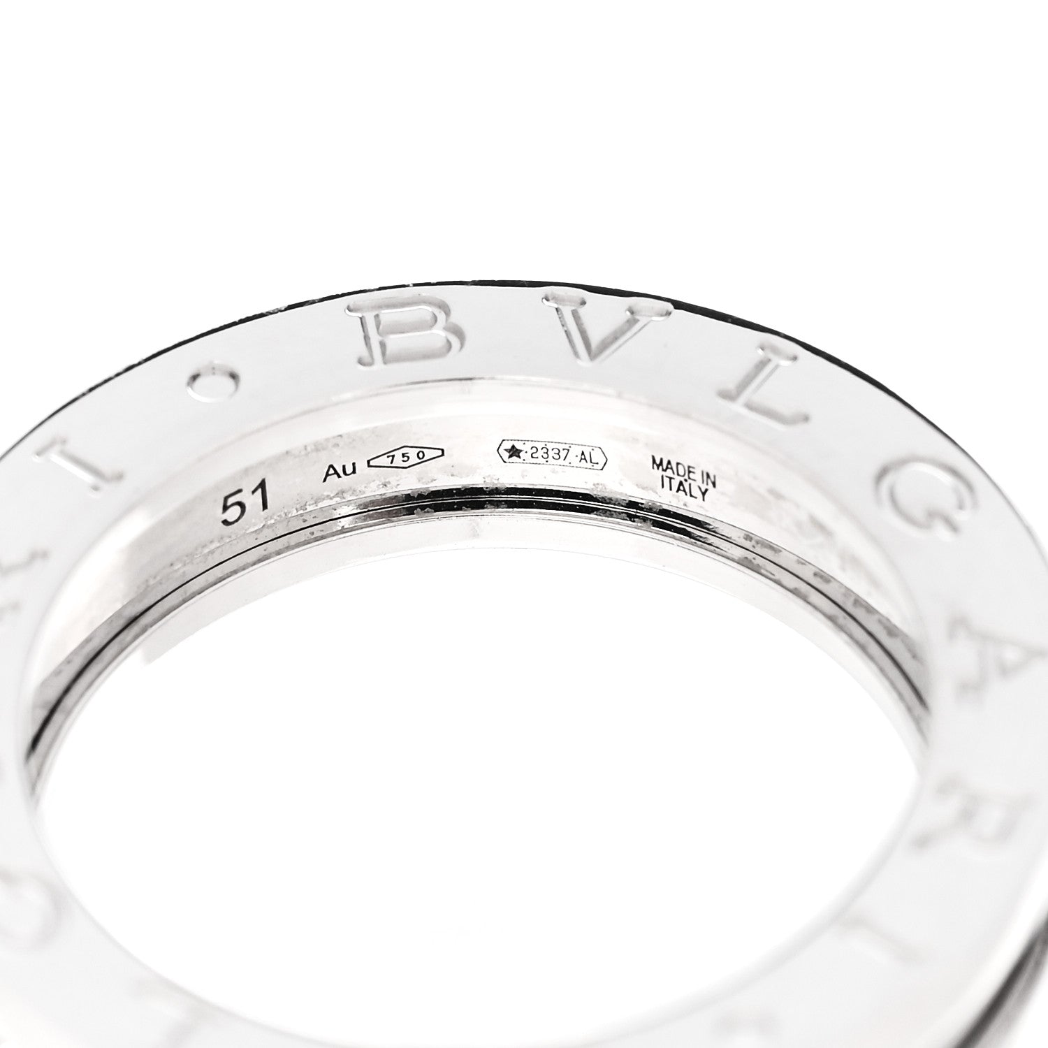 Bulgari 18K White Gold B.Zero1 One-Band Ring 51 5.75 4 of 5