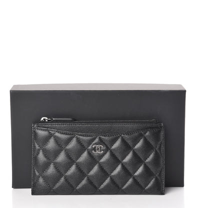 Chanel Caviar Quilted Classic Zip Pouch Black 8 of 8