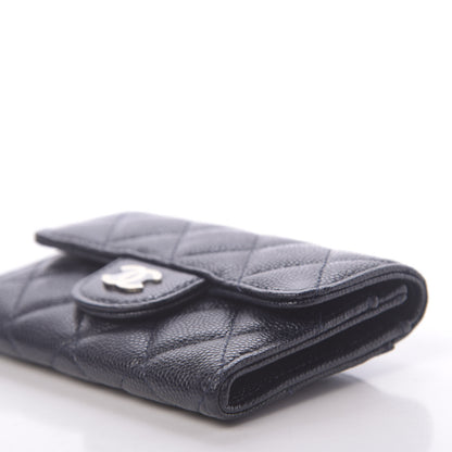 Chanel Caviar Quilted Flap Card Holder Wallet Navy Blue 7 of 12